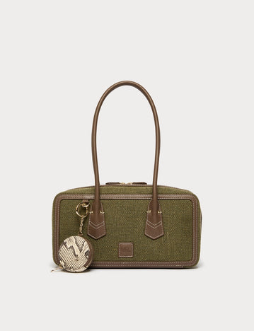marina rinaldi canvas bowler bag for woman