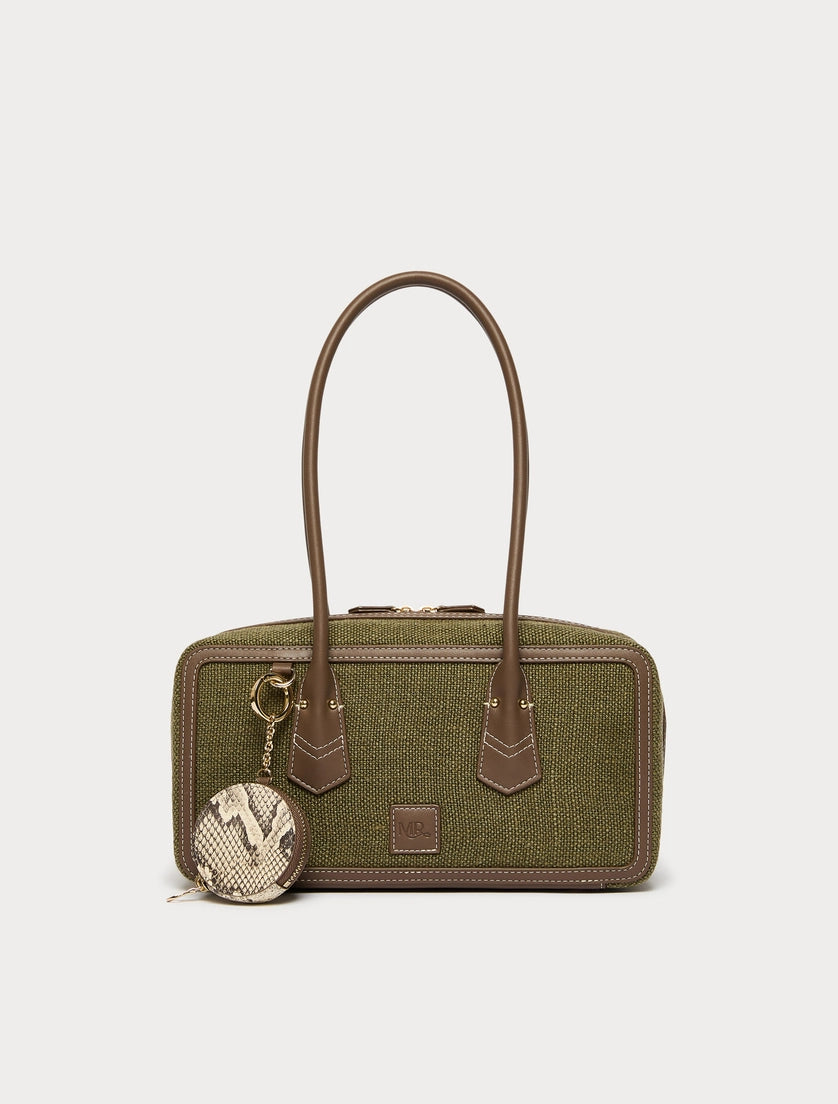 marina rinaldi canvas bowler bag for woman