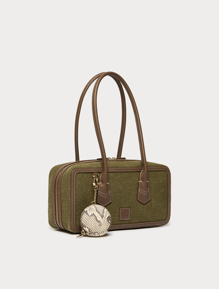 marina rinaldi canvas bowler bag for woman