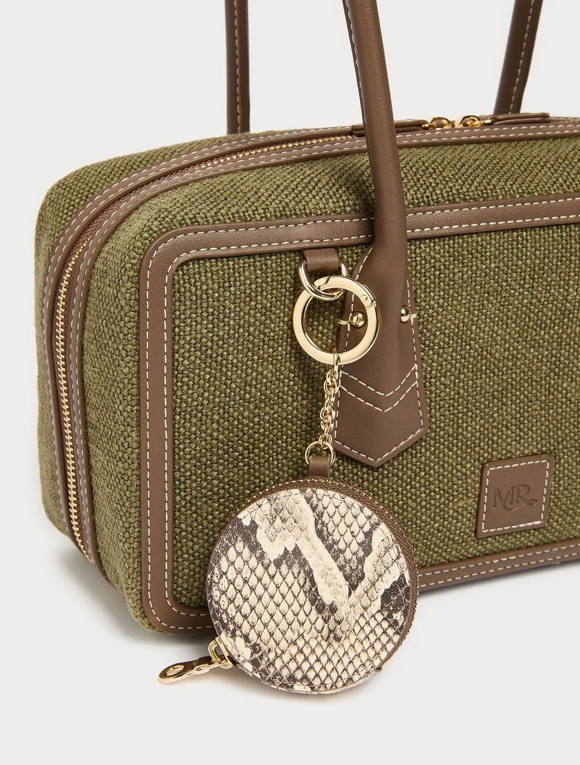 marina rinaldi canvas bowler bag for woman