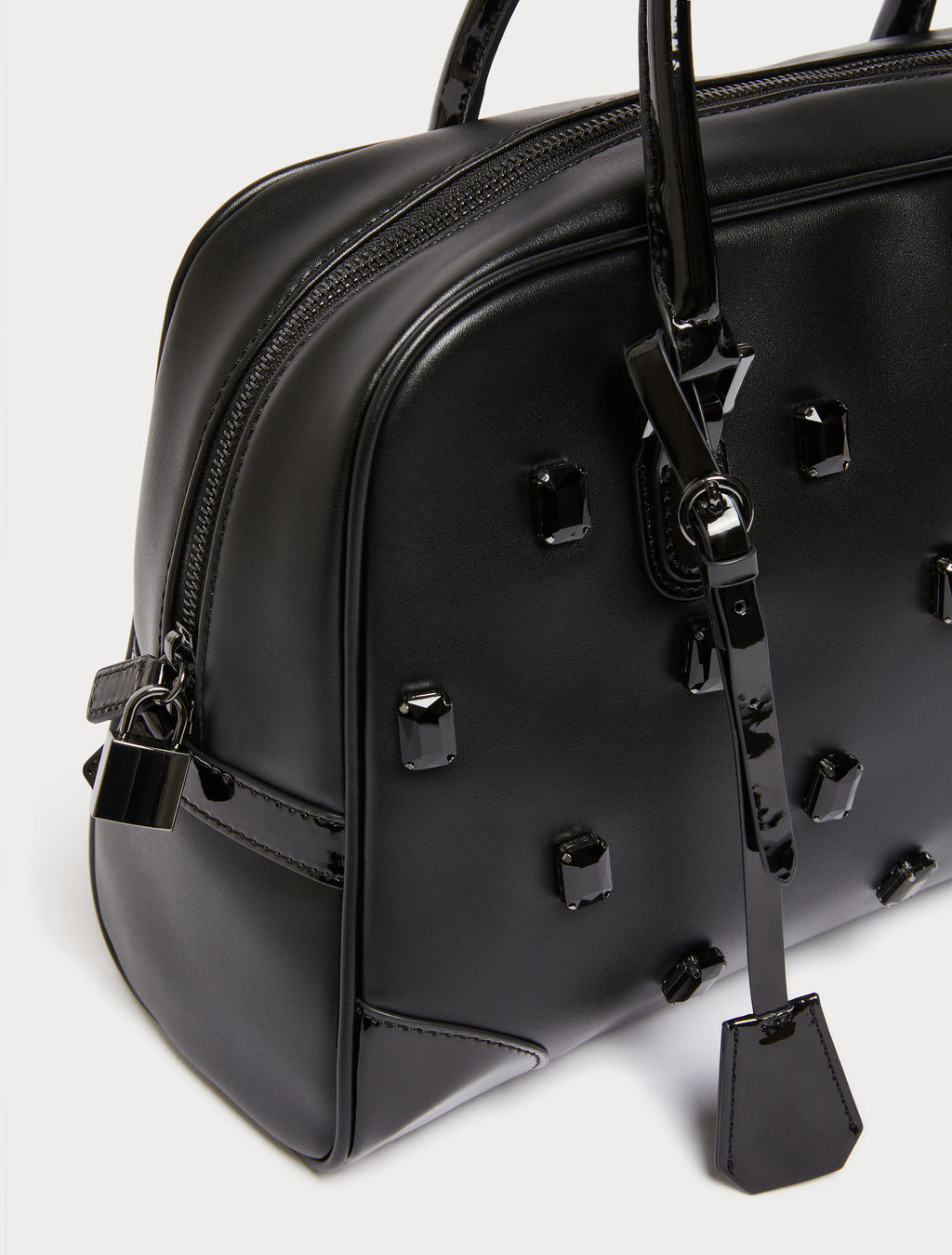 Bag with cabochon embroidery