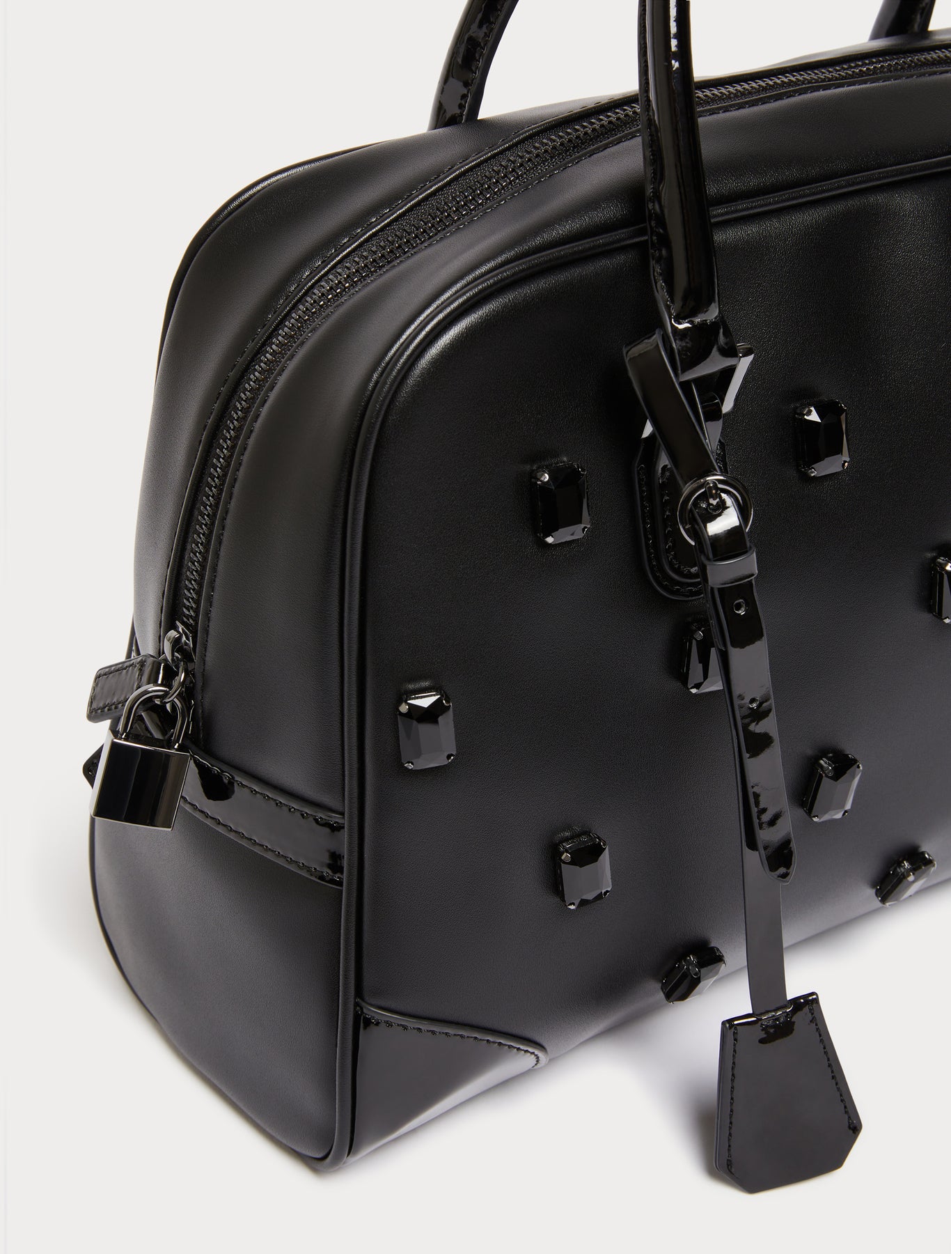 Bag with cabochon embroidery