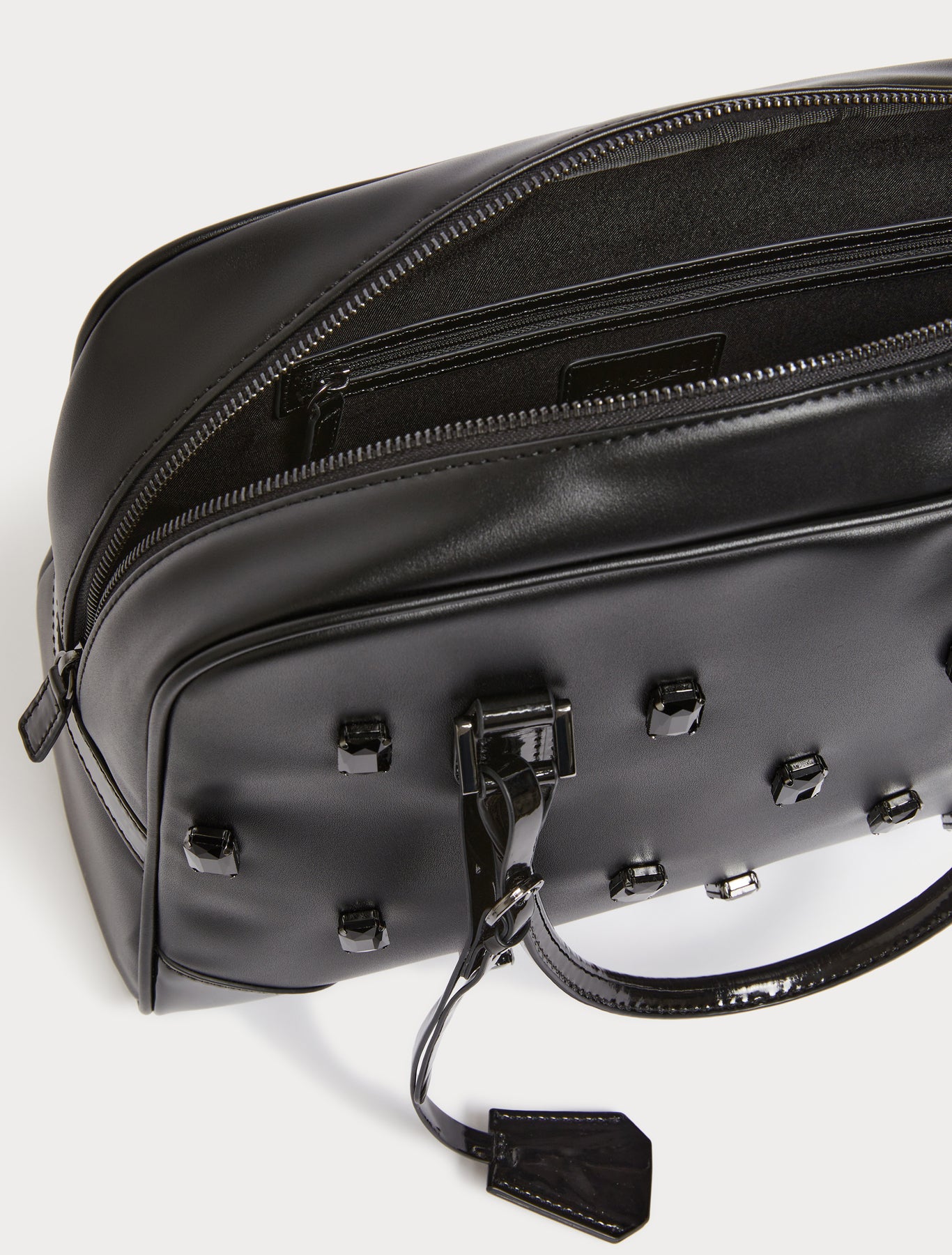 Bag with cabochon embroidery