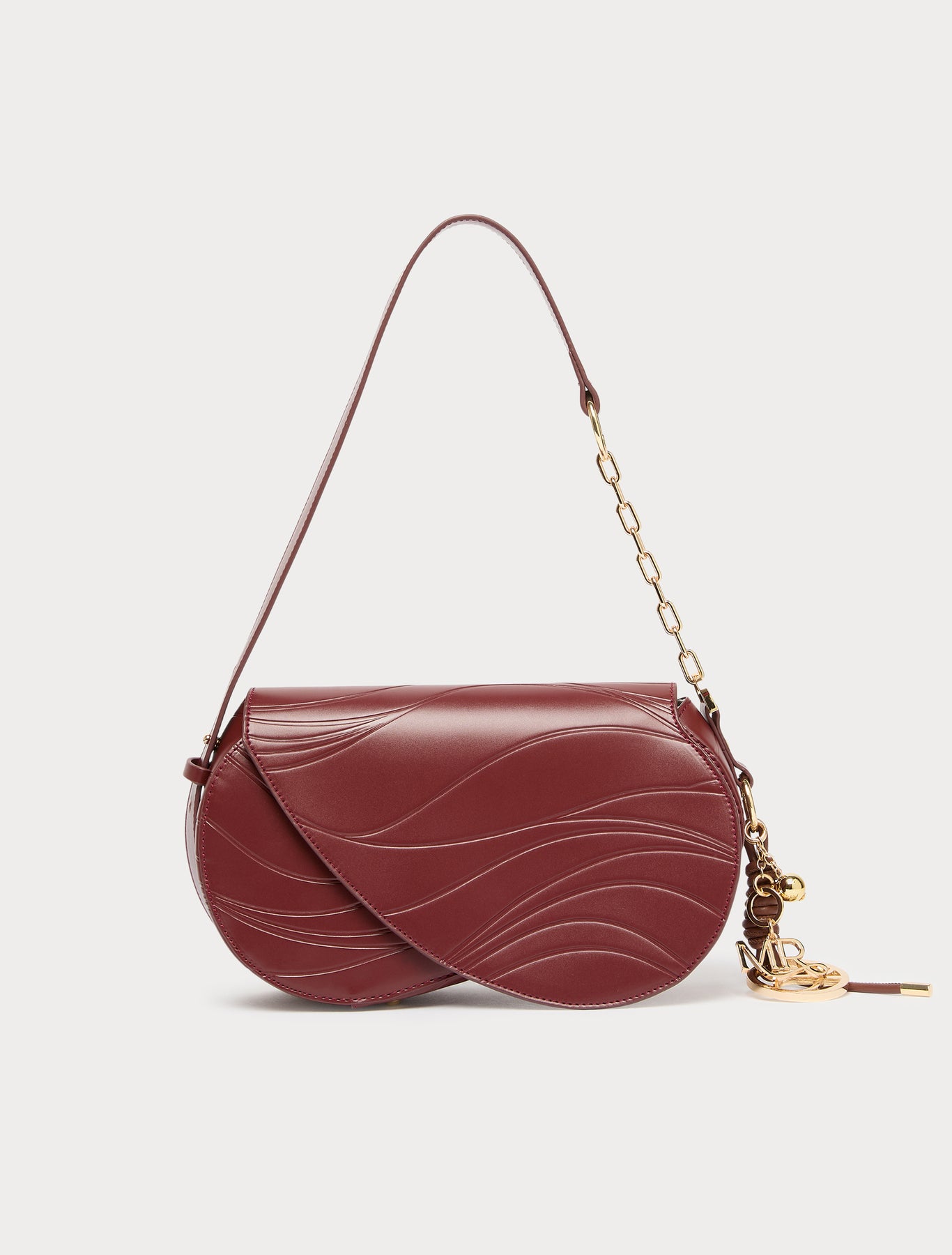 Marina Rinaldi charm-adorned wavy flapover bag for woman