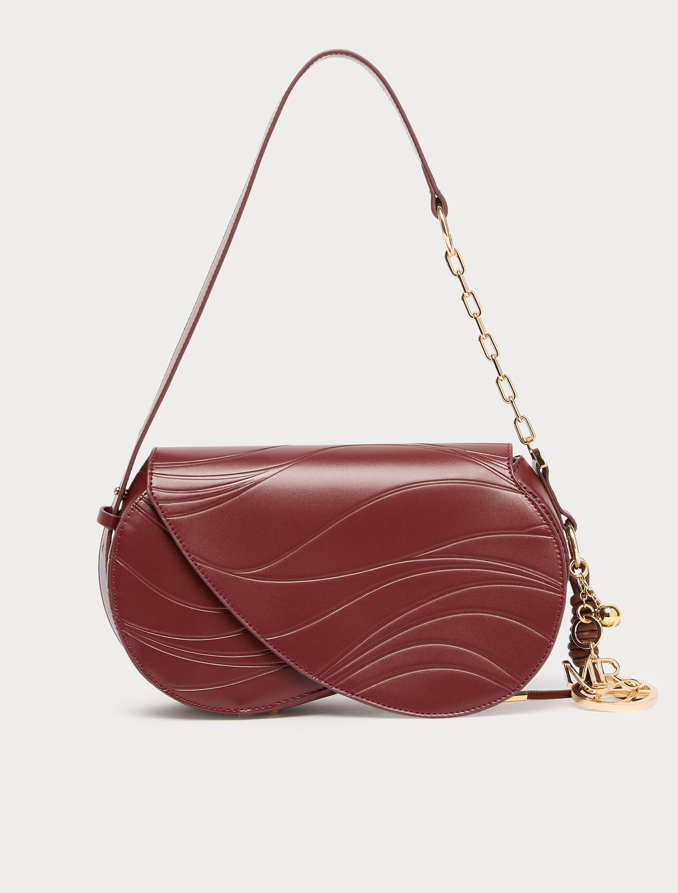 Marina Rinaldi charm-adorned wavy flapover bag for woman