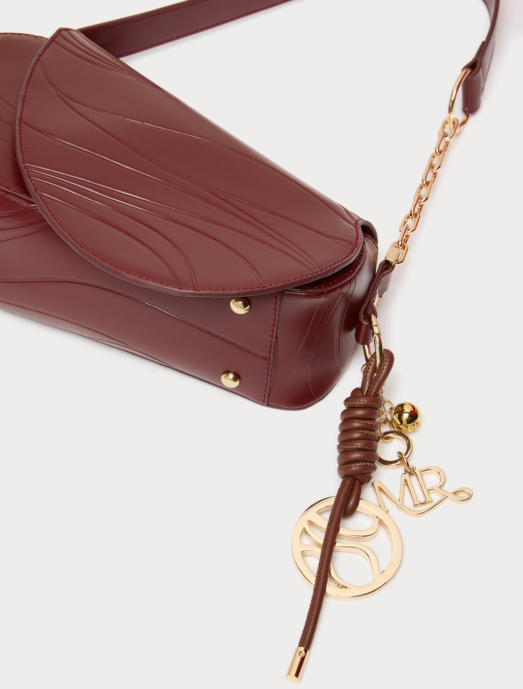 Marina Rinaldi charm-adorned wavy flapover bag for woman