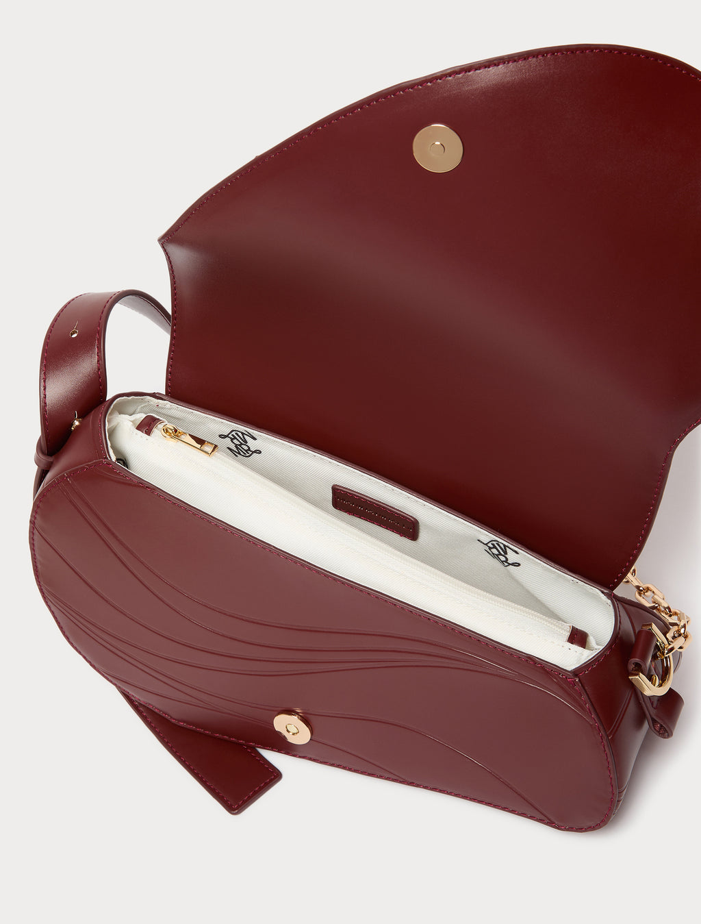Marina Rinaldi charm-adorned wavy flapover bag for woman