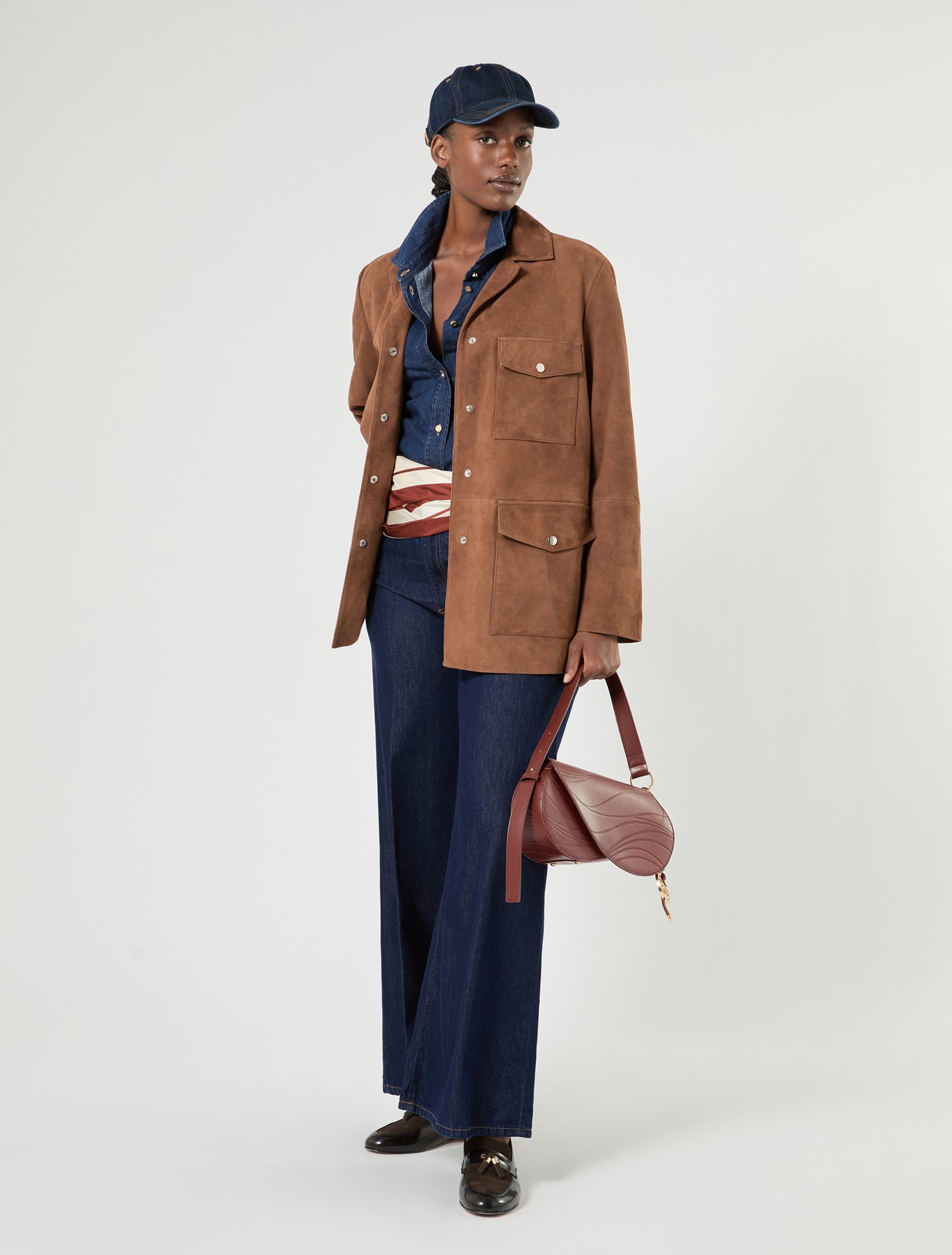 Marina Rinaldi charm-adorned wavy flapover bag for woman