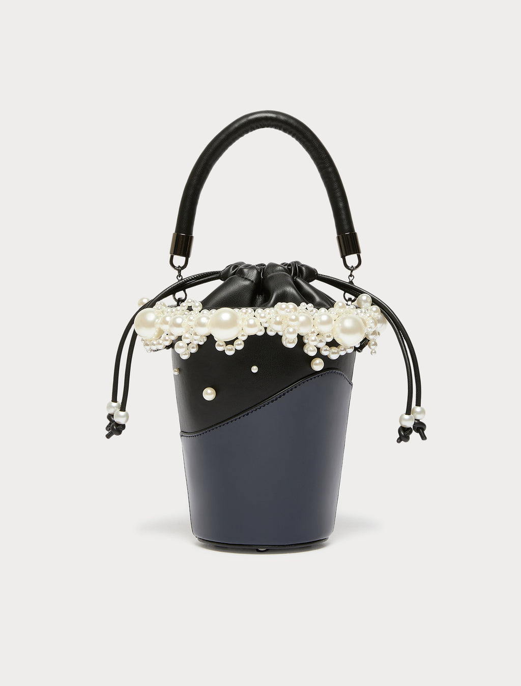 Marina Rinaldi bucket bag with pearls for woman