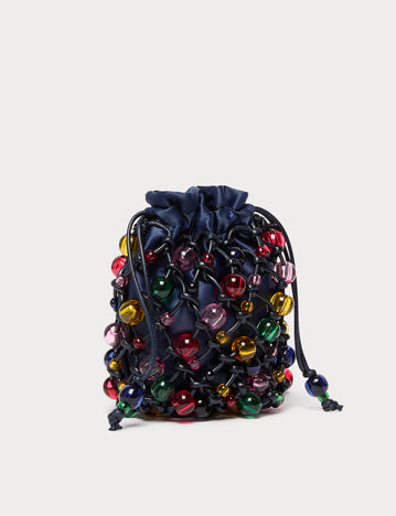 Marina Rinaldi sphere-detail crochet-knit cotton bag for woman