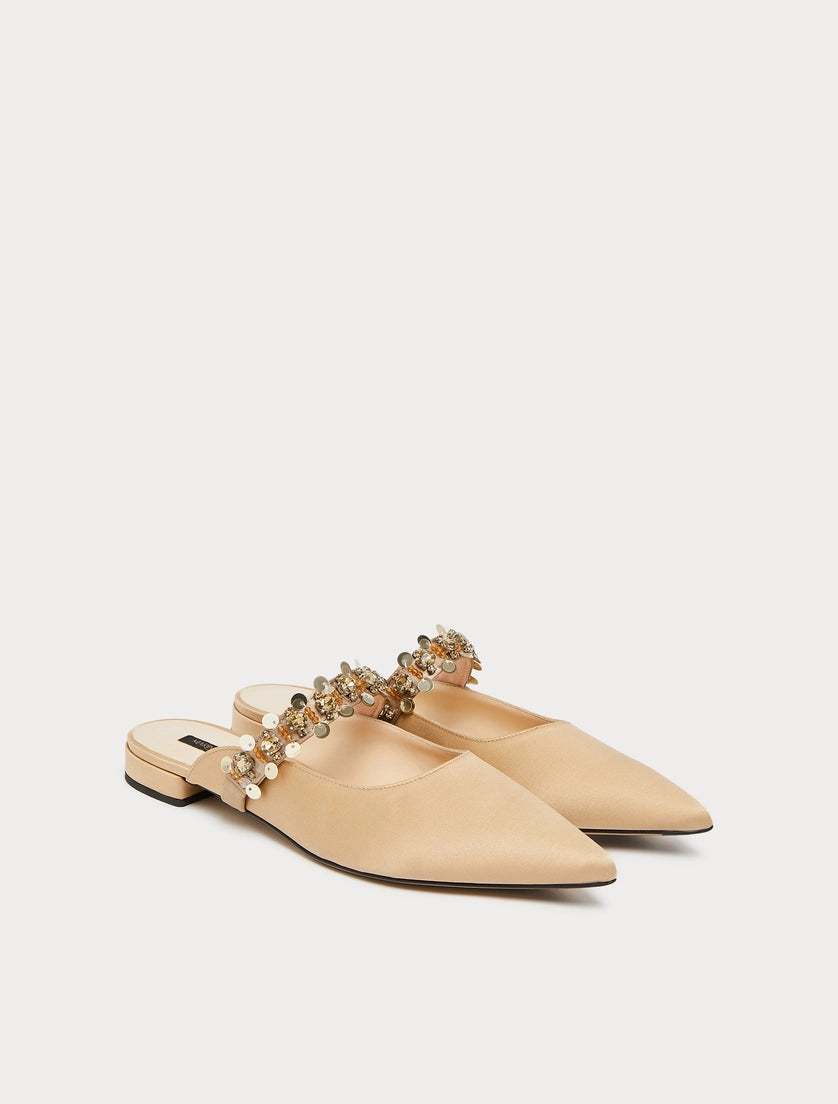 Satin mules