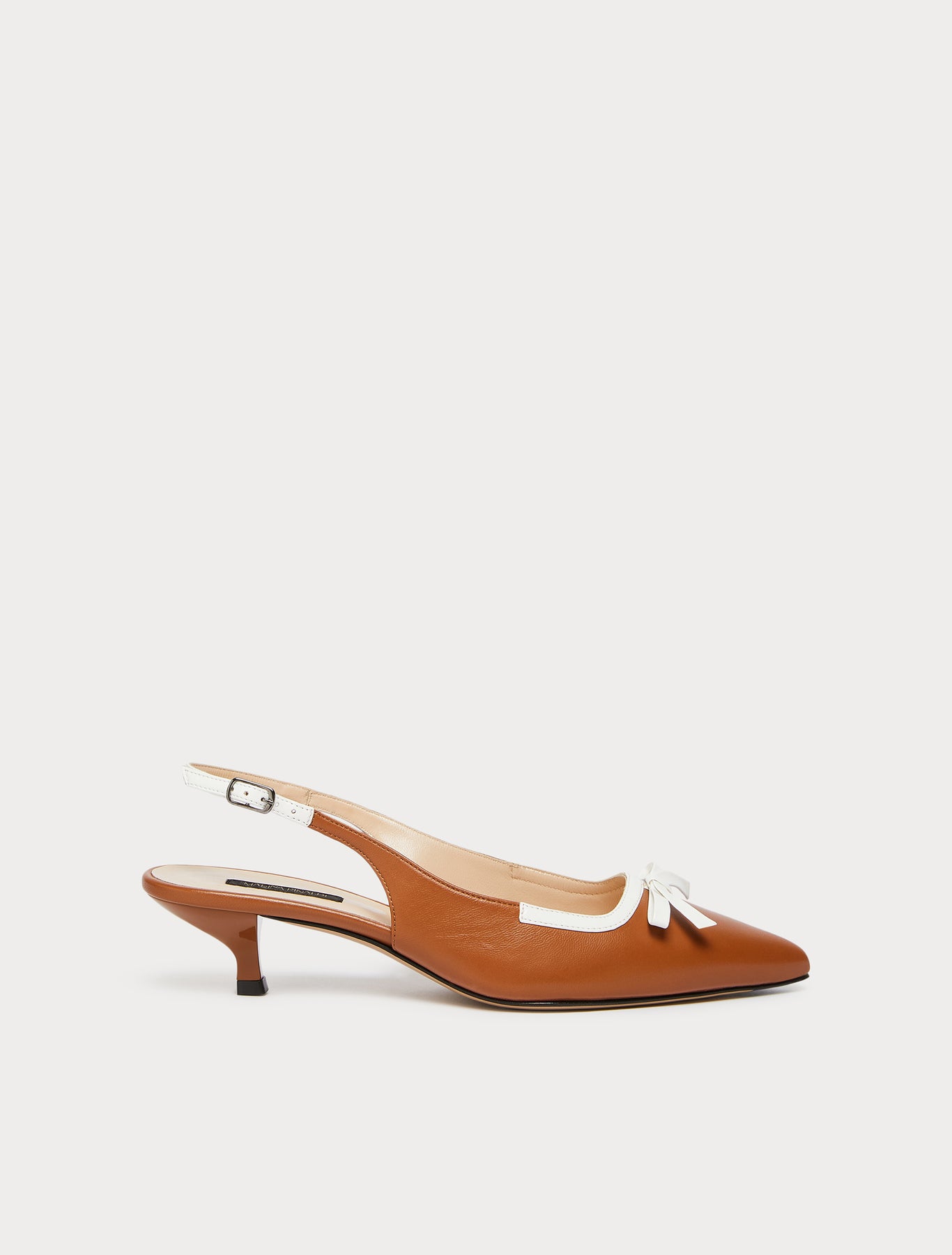 marina rinaldi nappa leather slingback heels for woman