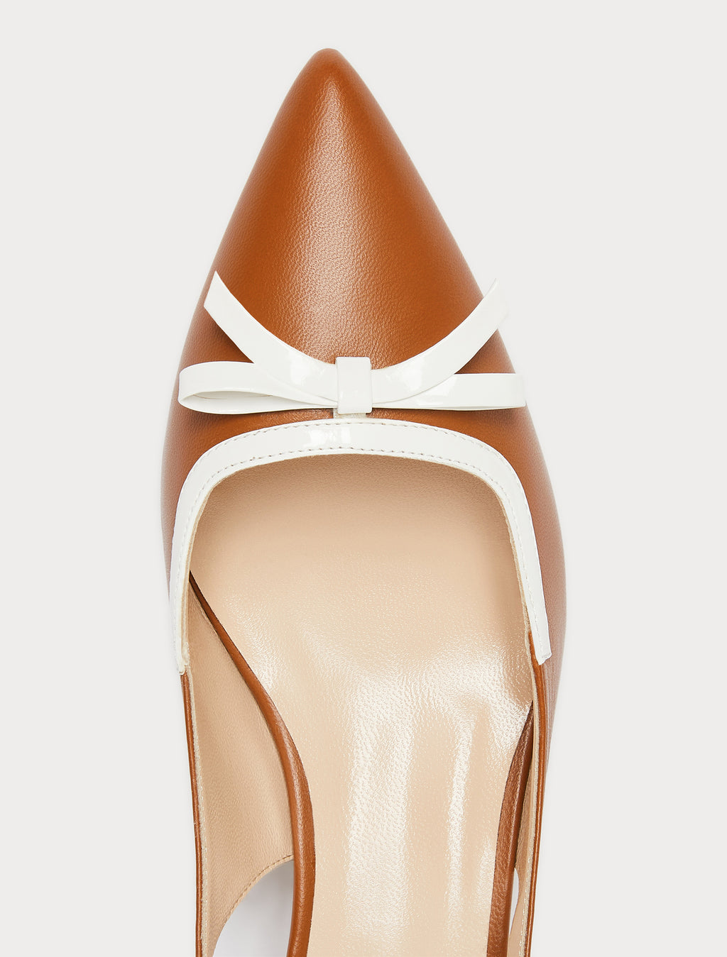 Nappa leather slingback heels