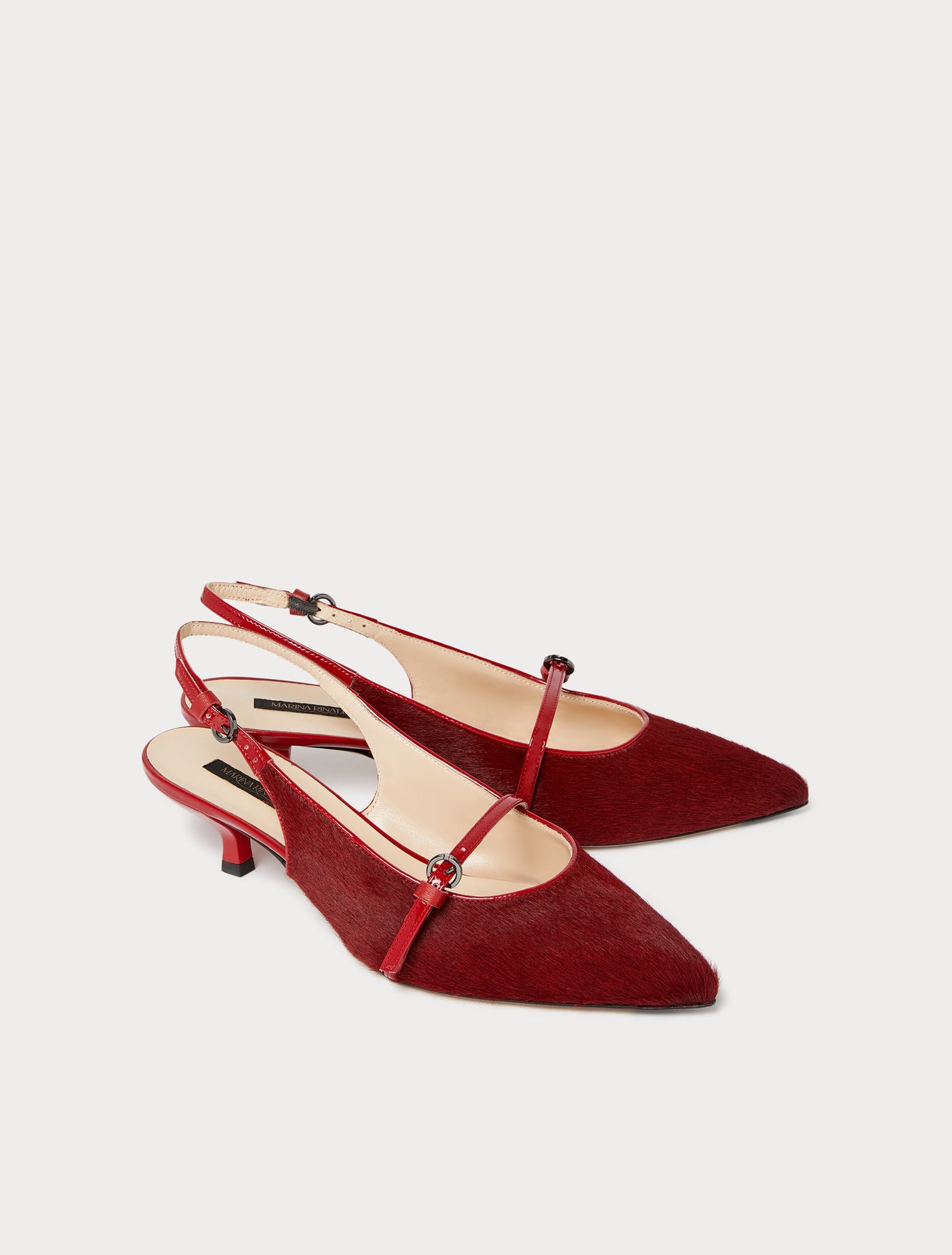 Pony-skin court shoes