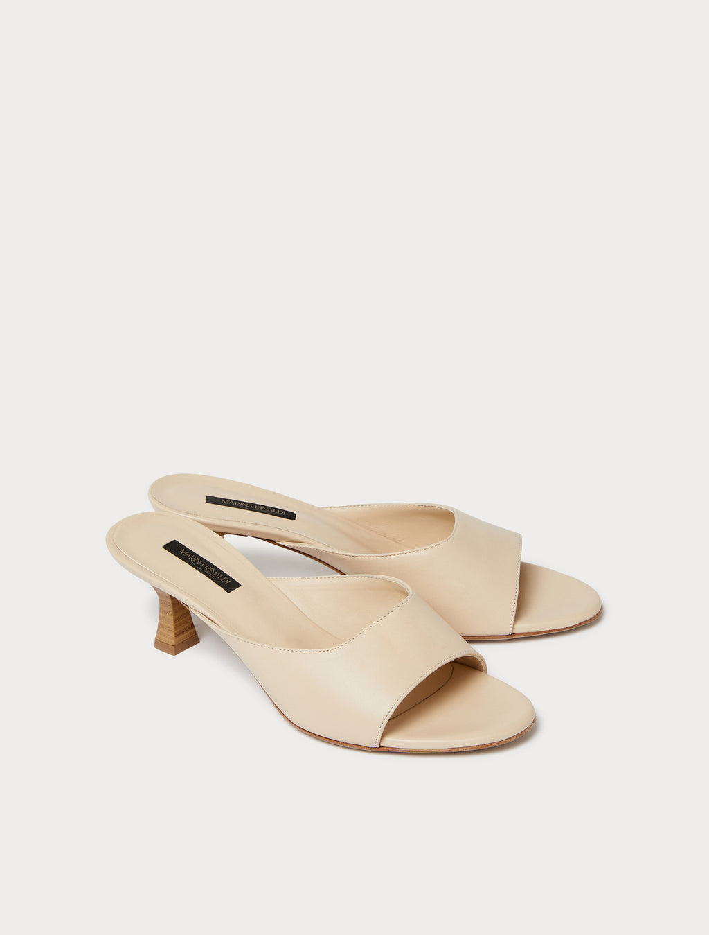 Nappa leather mules