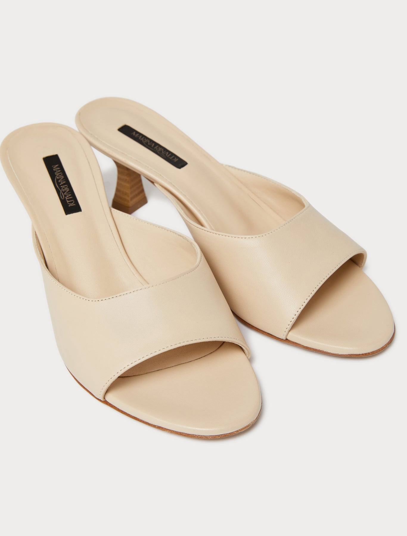Nappa leather mules