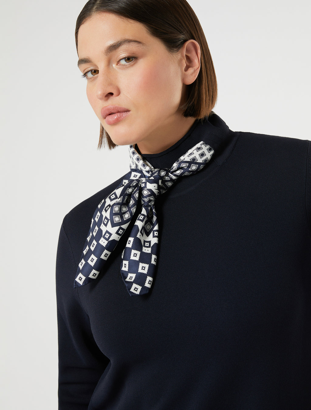 marina rinaldi silk twill scarf for woman