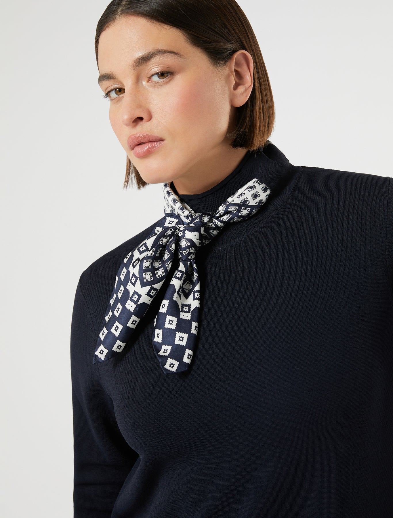 marina rinaldi silk twill scarf for woman