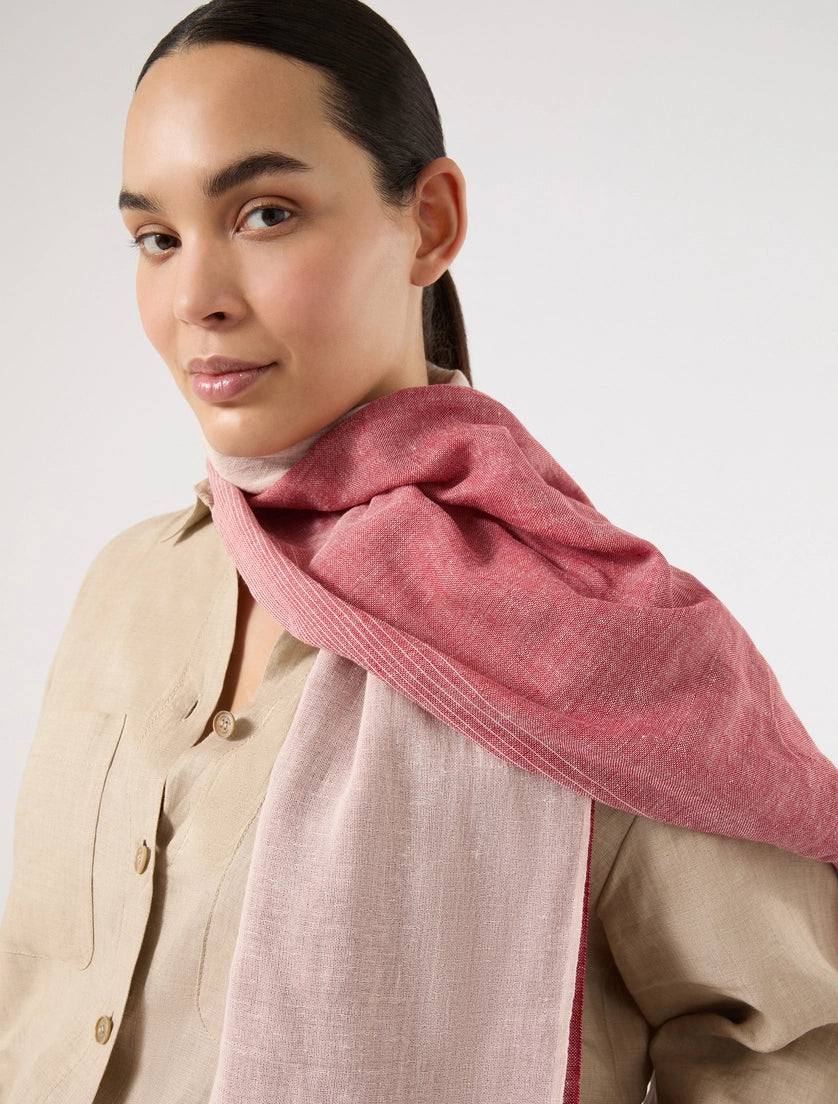 marina rinaldi cotton and linen stole for woman