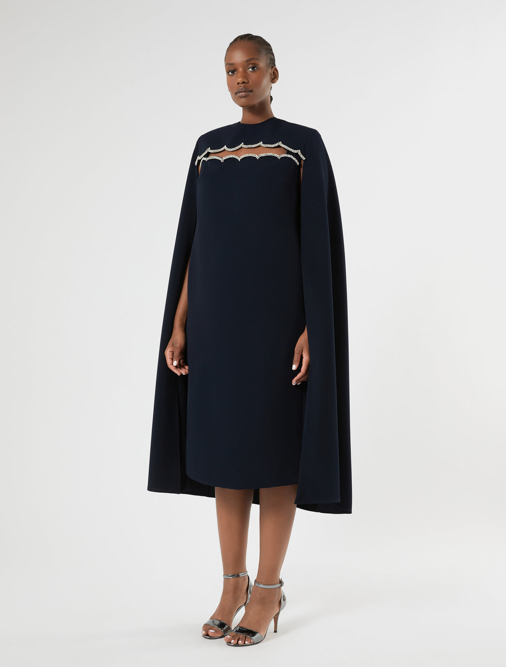 Embroidered cady cape