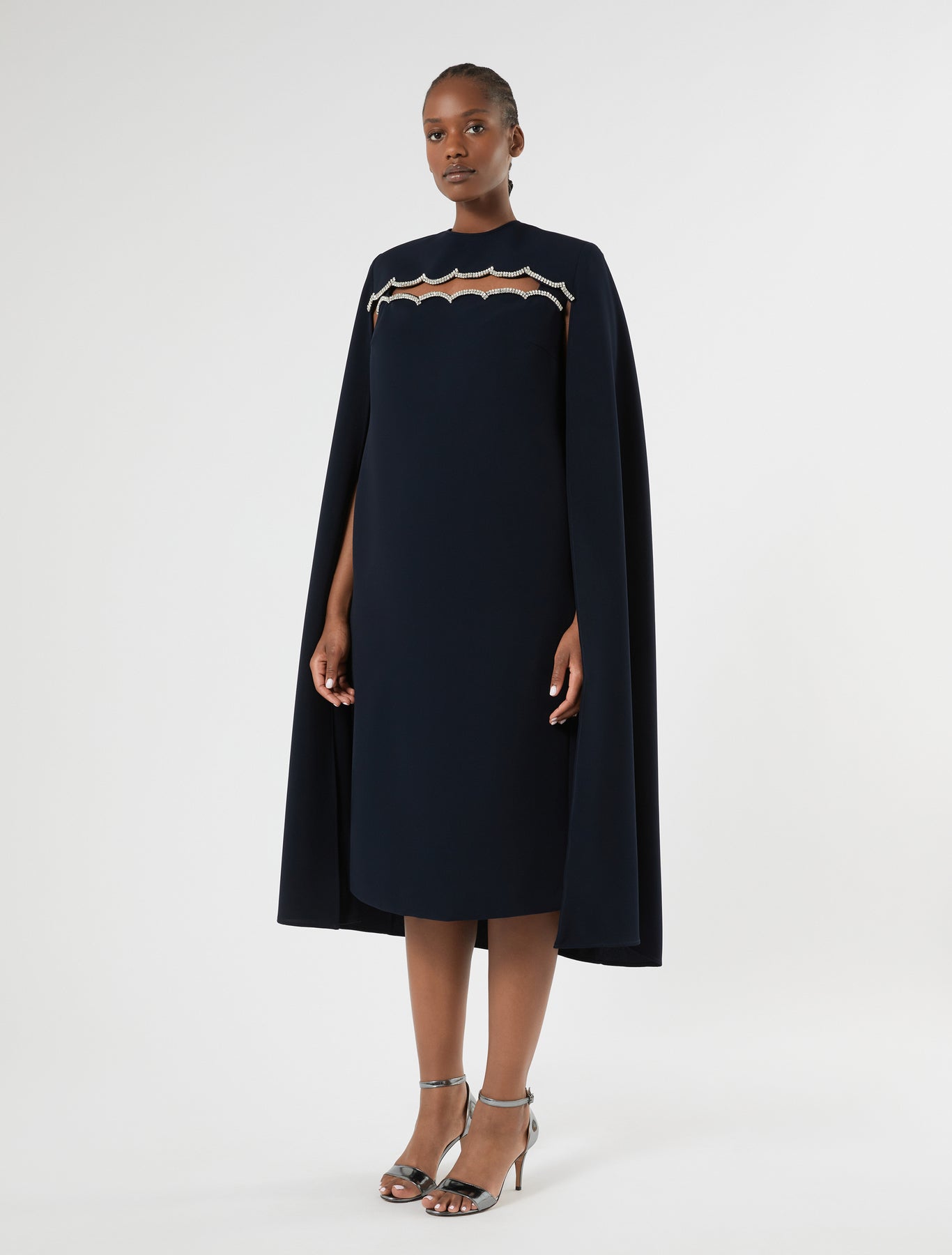 Embroidered cady cape