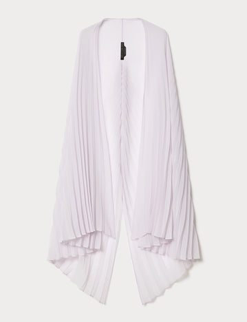 Plissé-pleated crepe georgette stole