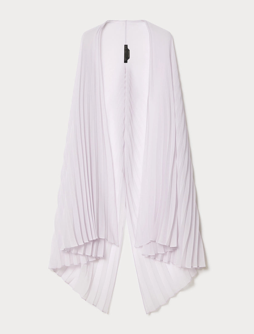 Plissé-pleated crepe georgette stole