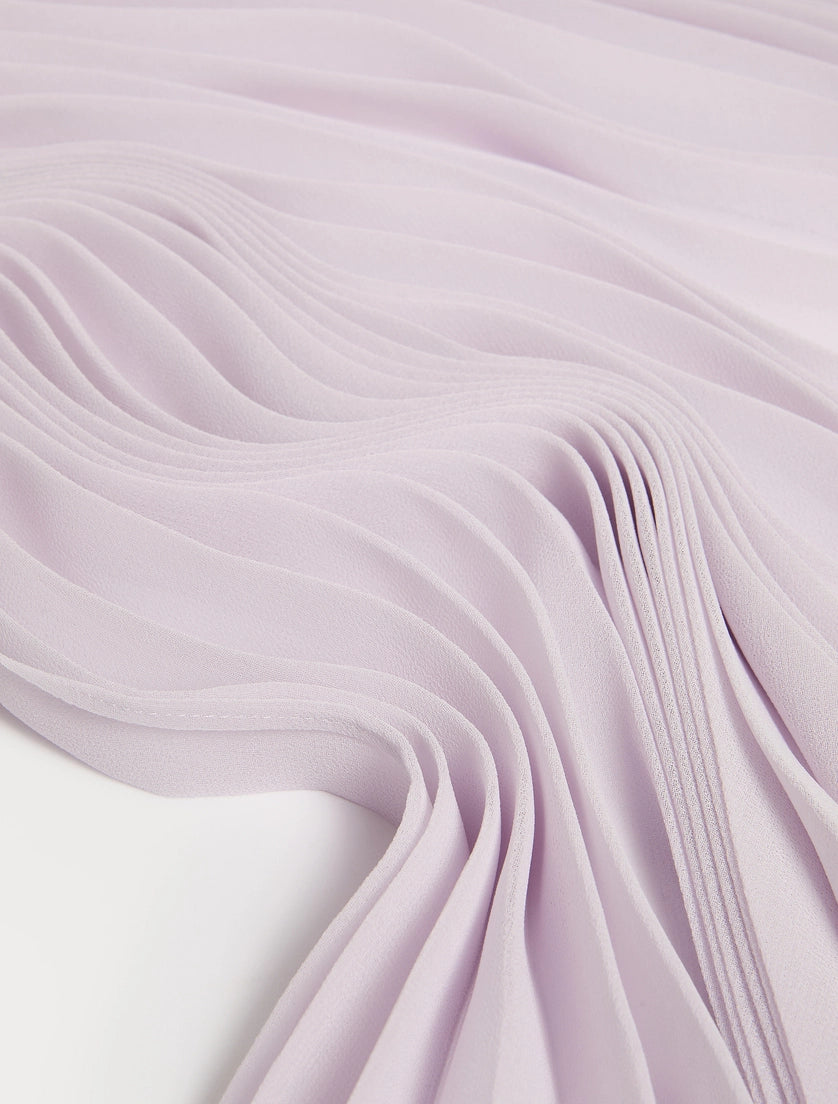 Plissé-pleated crepe georgette stole