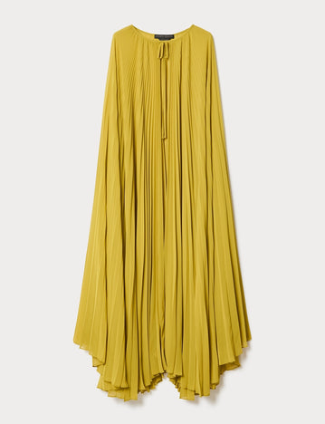 marina rinaldi plissé-pleated crêpe georgette cape for woman