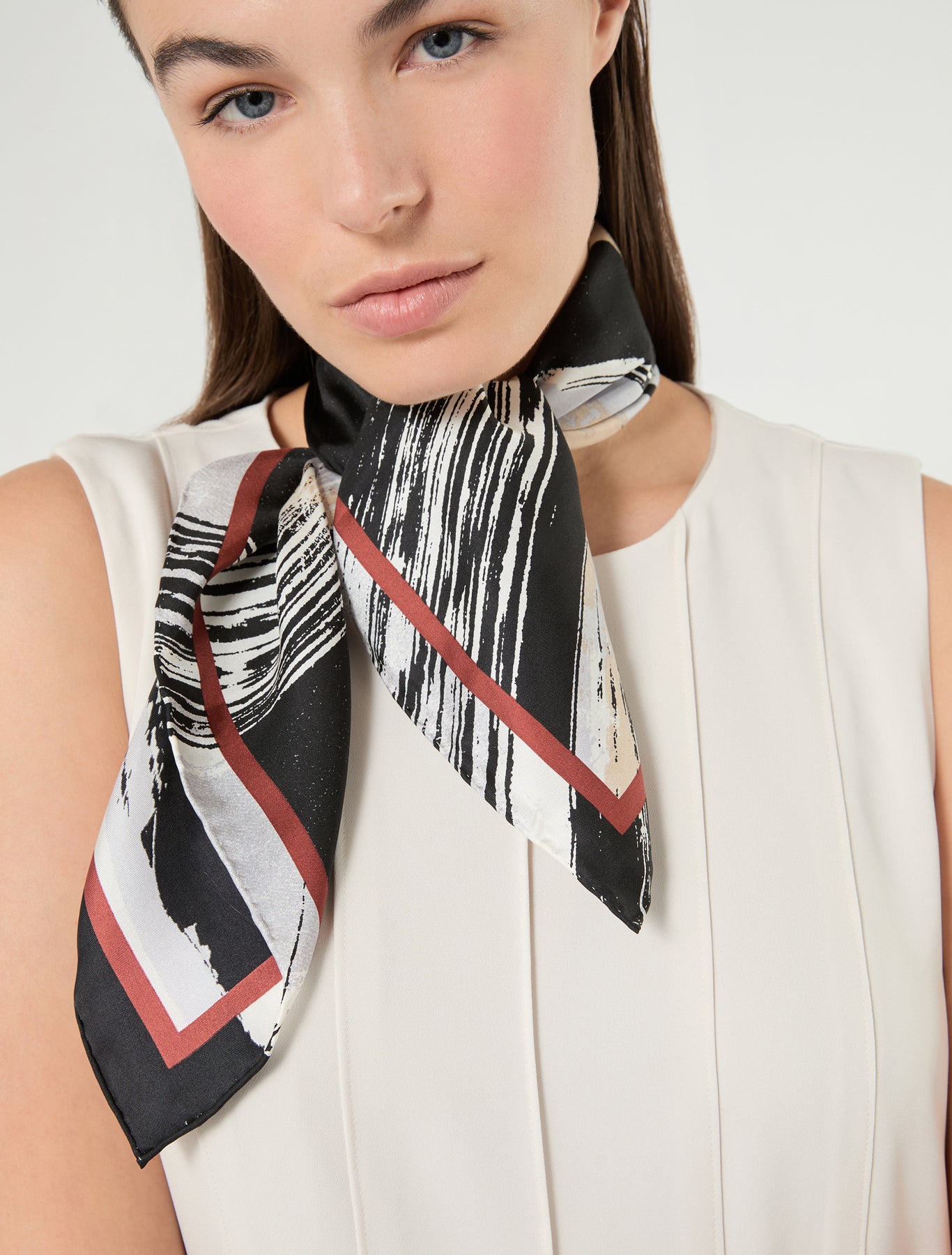 Marina Rinaldi silk twill scarf for woman