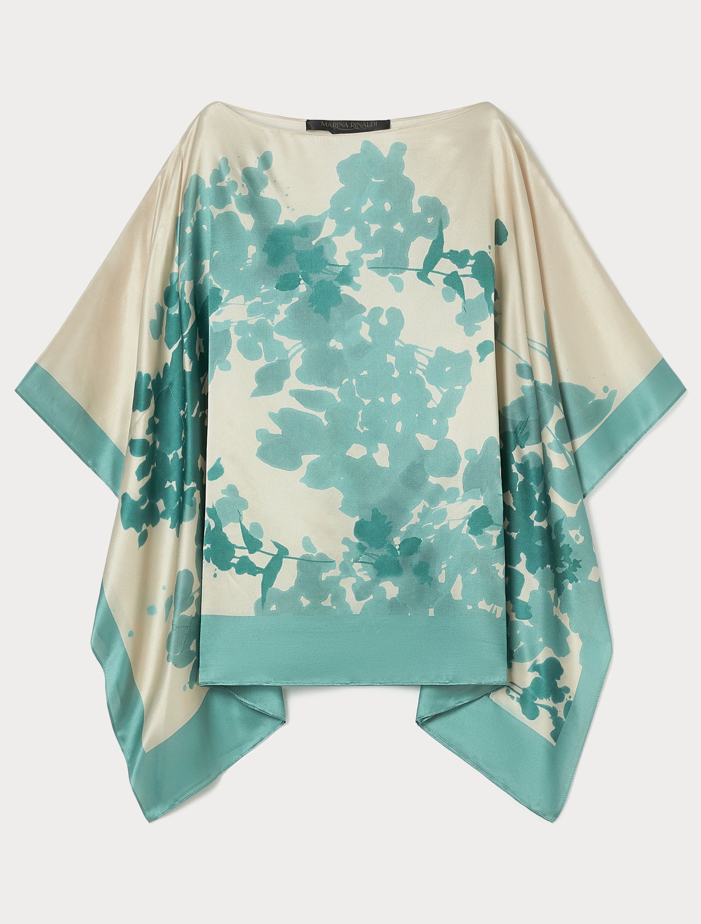 Silk satin poncho