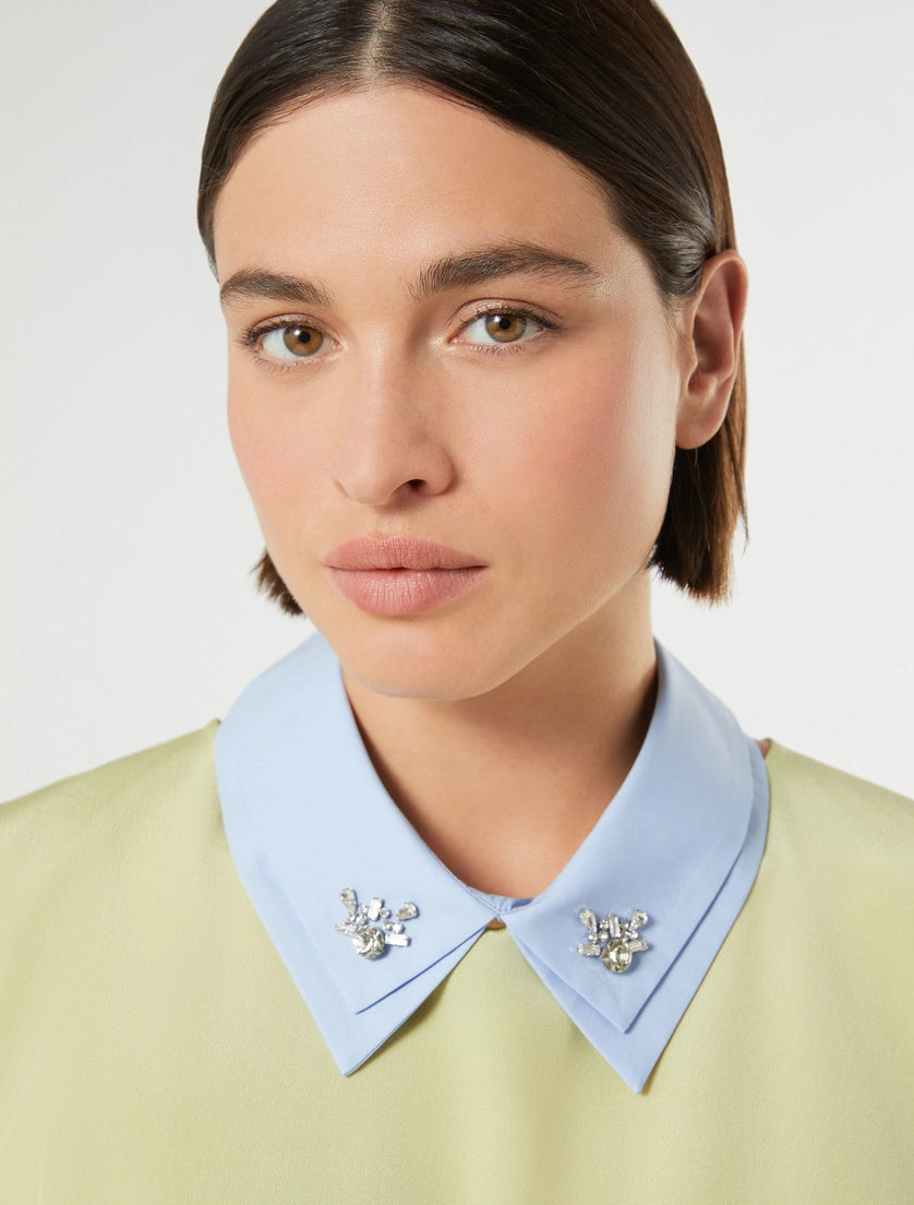 Cotton poplin collar