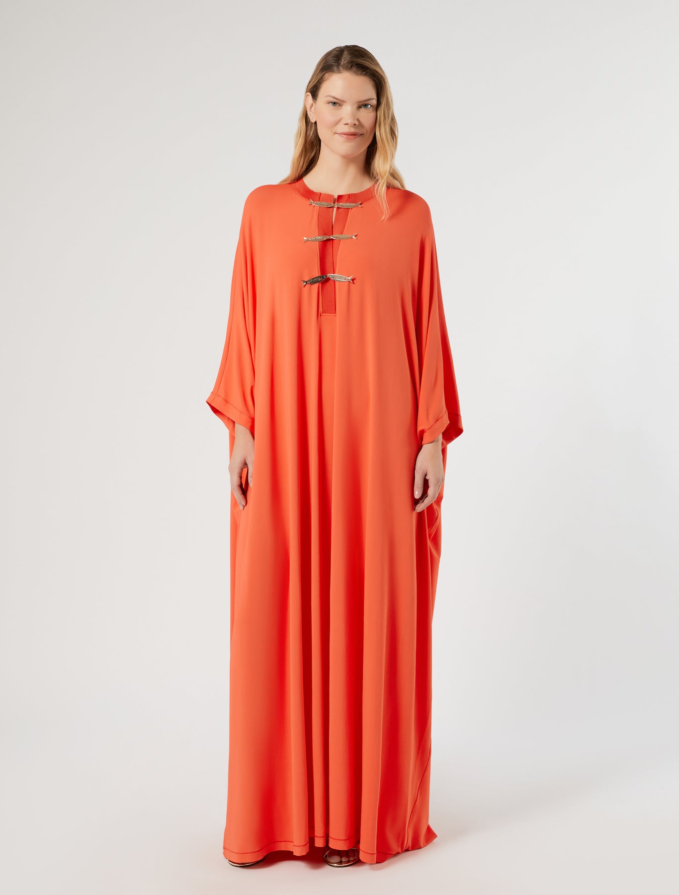 marina rinaldi jersey kaftan dress for woman