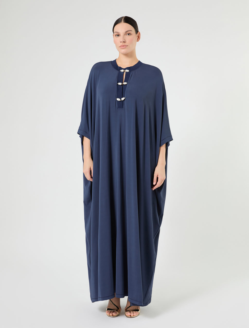 marina rinaldi jersey kaftan dress for woman