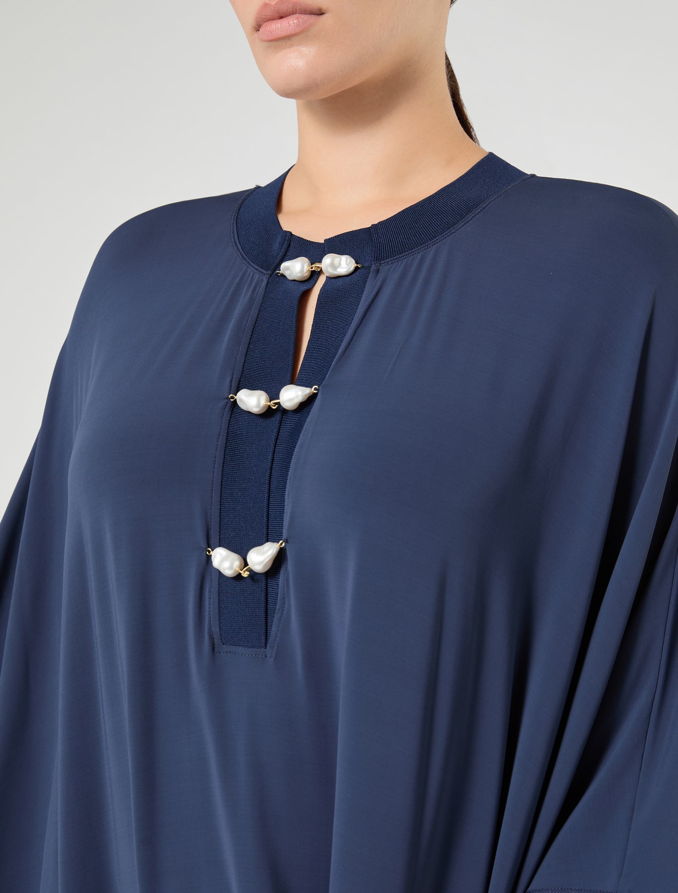 marina rinaldi jersey kaftan dress for woman