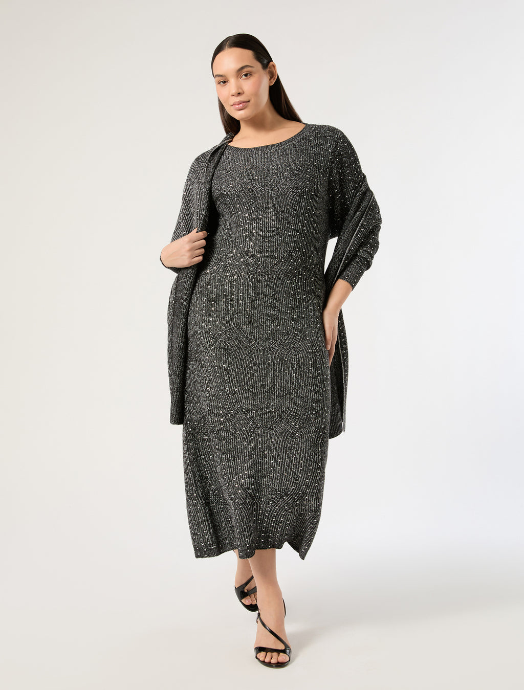 Marina Rinaldi wool blend knit scarf for woman