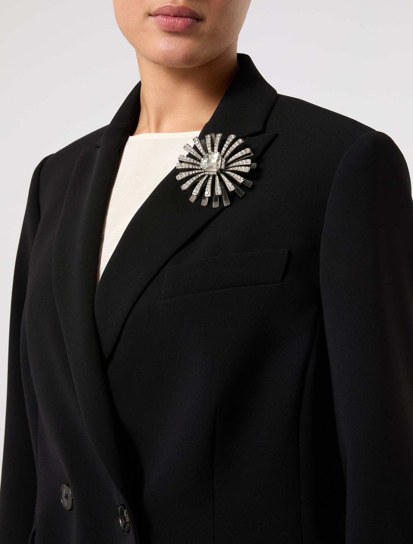 marina rinaldi rhinestone brooch for woman