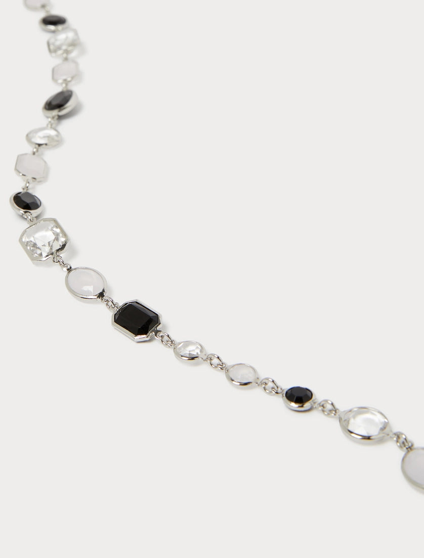 Crystal-adorned necklace