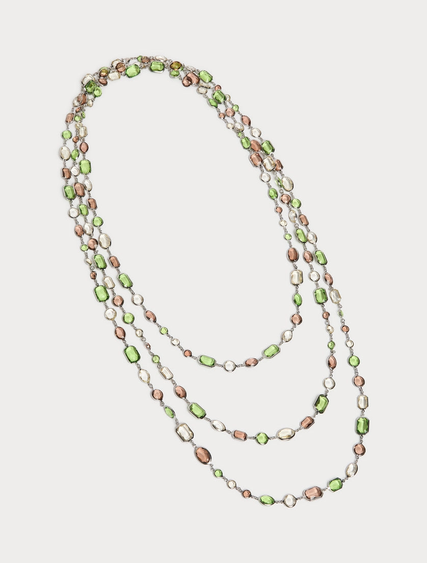 Crystal-adorned necklace