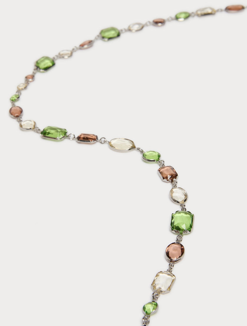 Crystal-adorned necklace