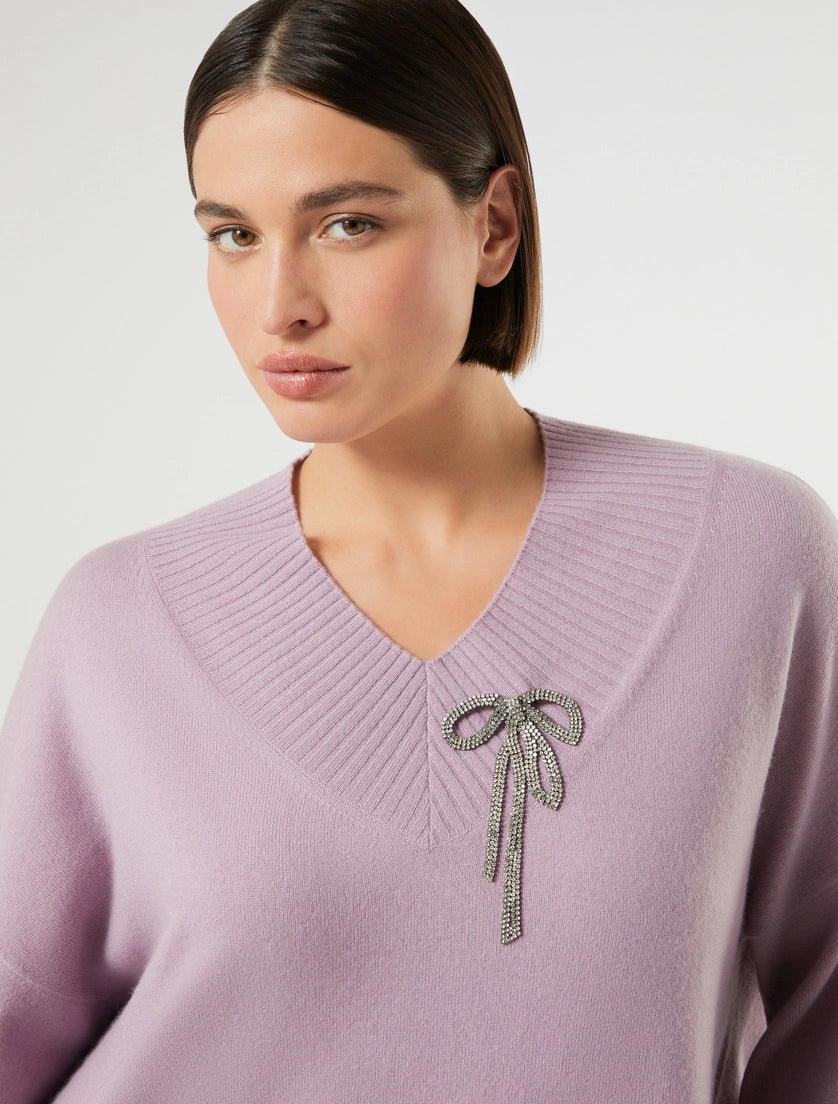 Bow necklace, brooch and earrings