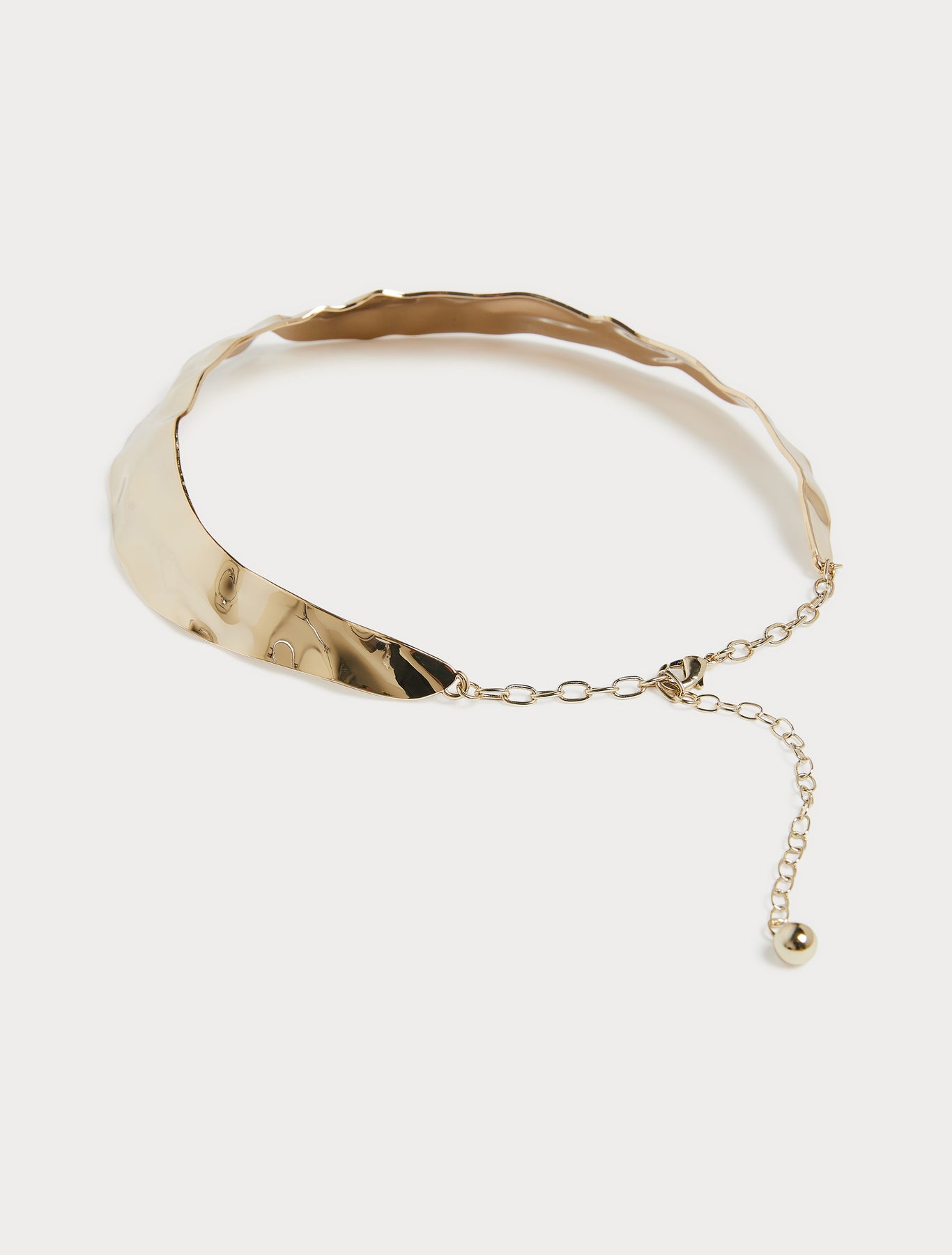 Hammered metal choker