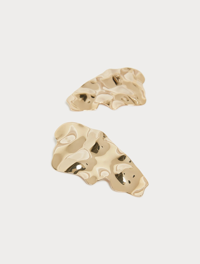 Hammered metal earrings