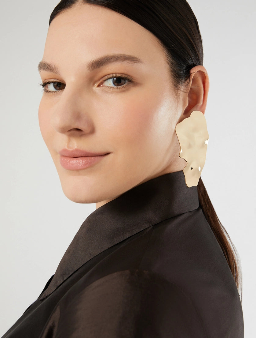 Hammered metal earrings