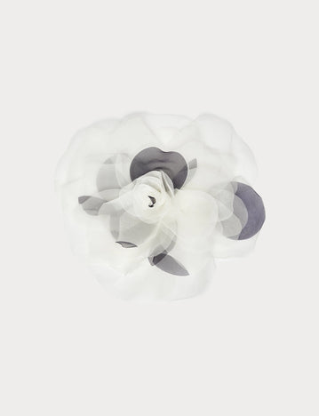 Organza flower brooch