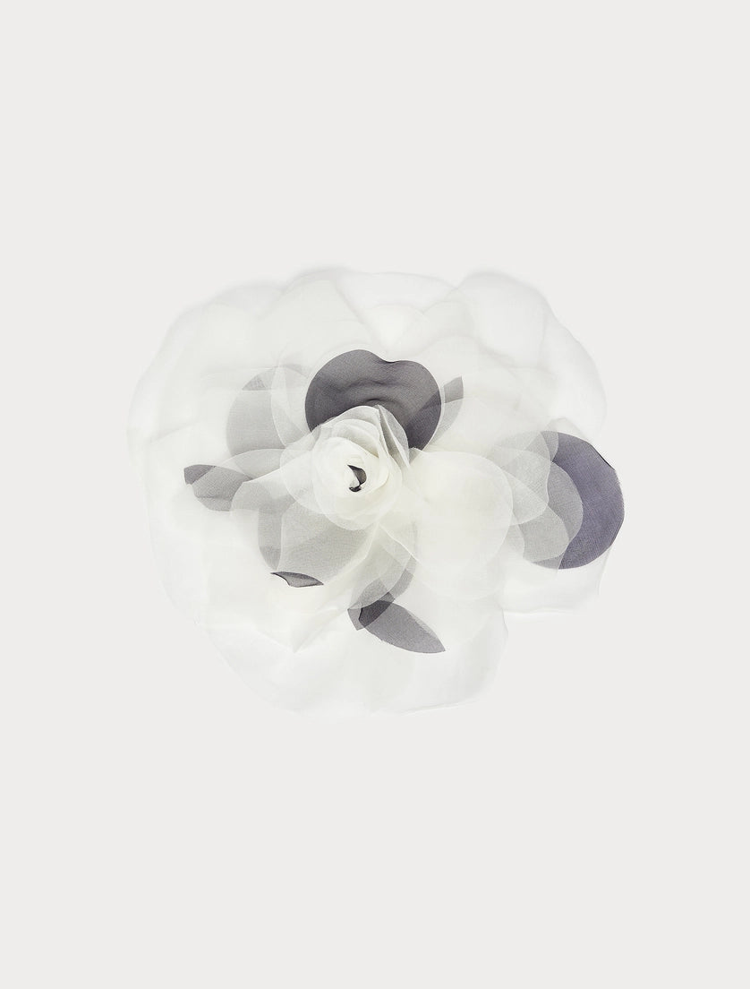 Organza flower brooch