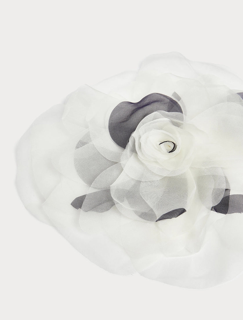 Organza flower brooch