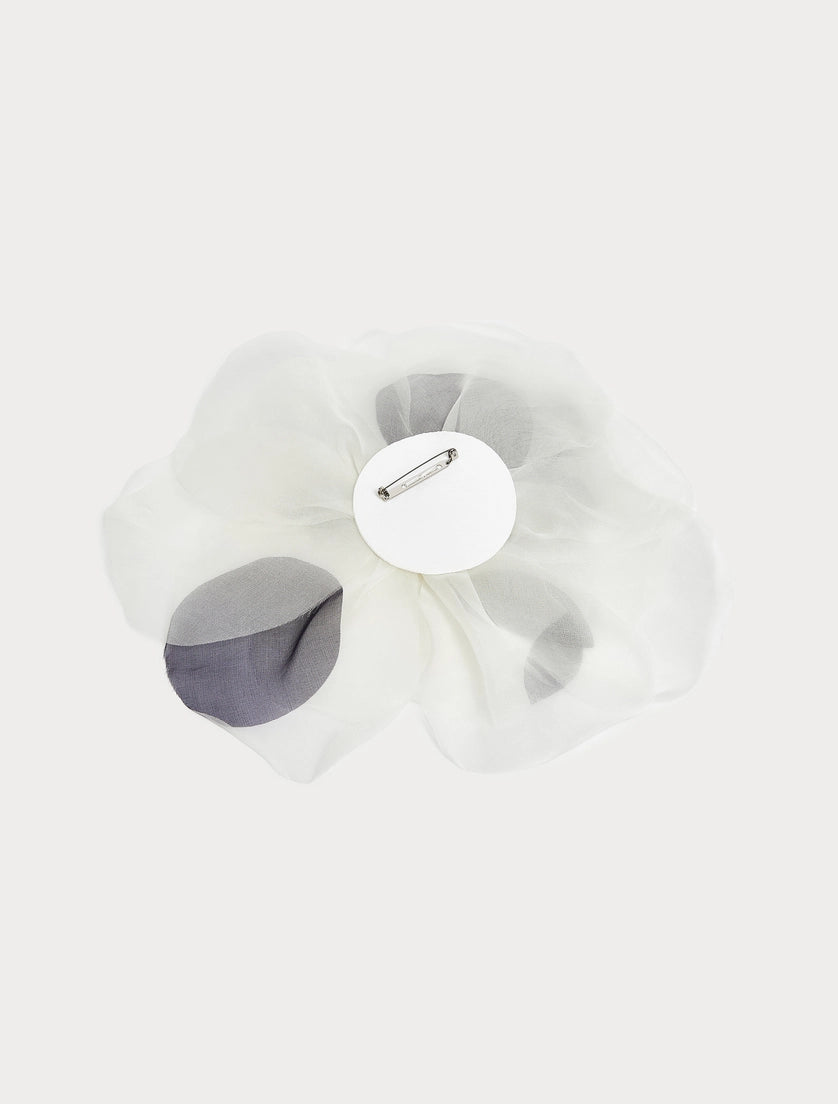 Organza flower brooch
