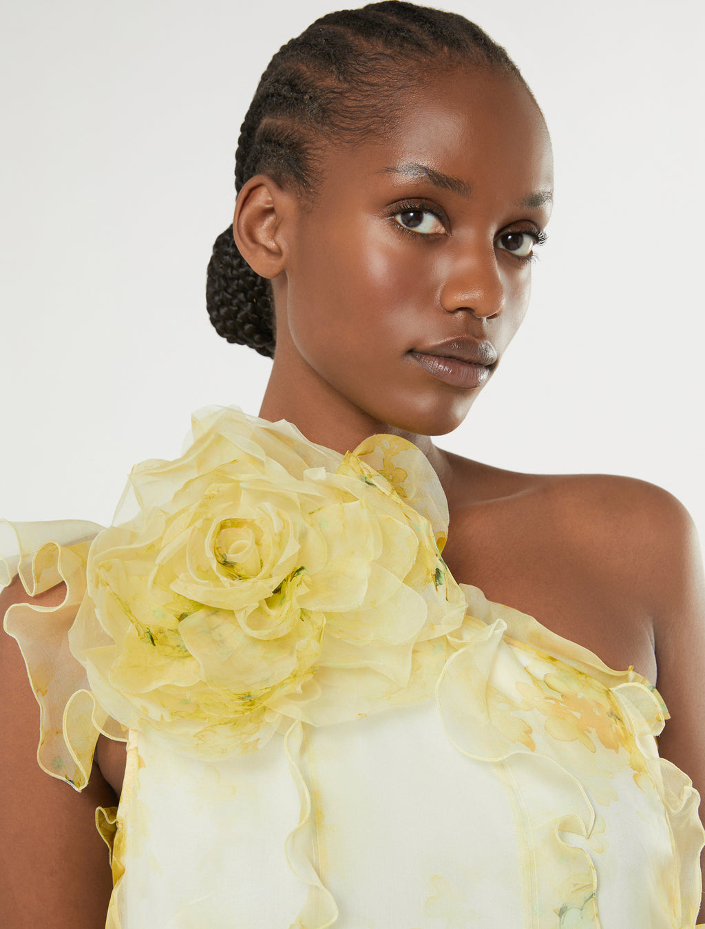marina rinaldi organza flower brooch for woman