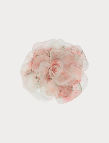 marina rinaldi organza flower brooch for woman
